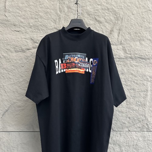 발렌시아가 맨즈 남여공용 프린팅 반팔티